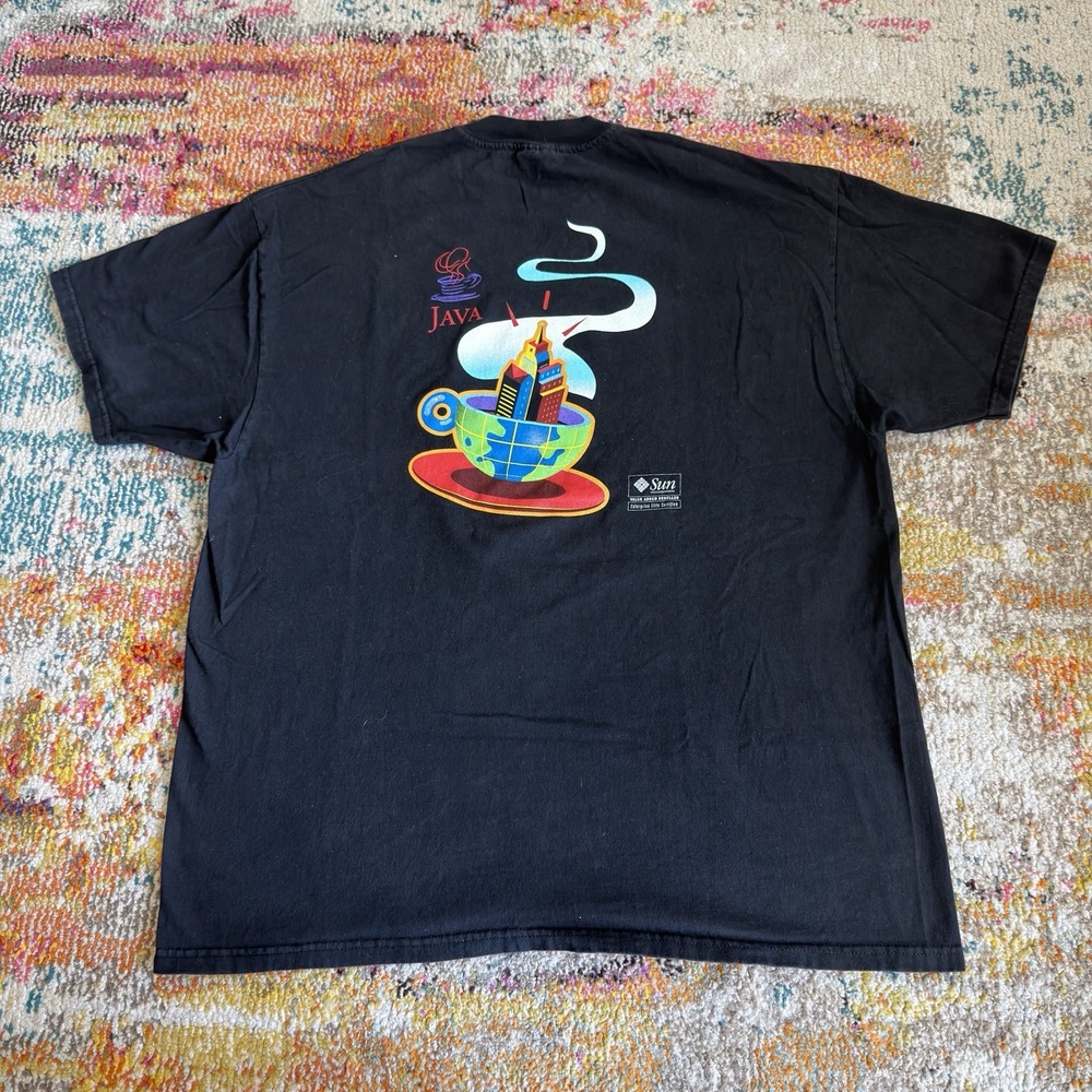 Vintage Sun Microsystems Java Graphic T-Shirt XXL Tech